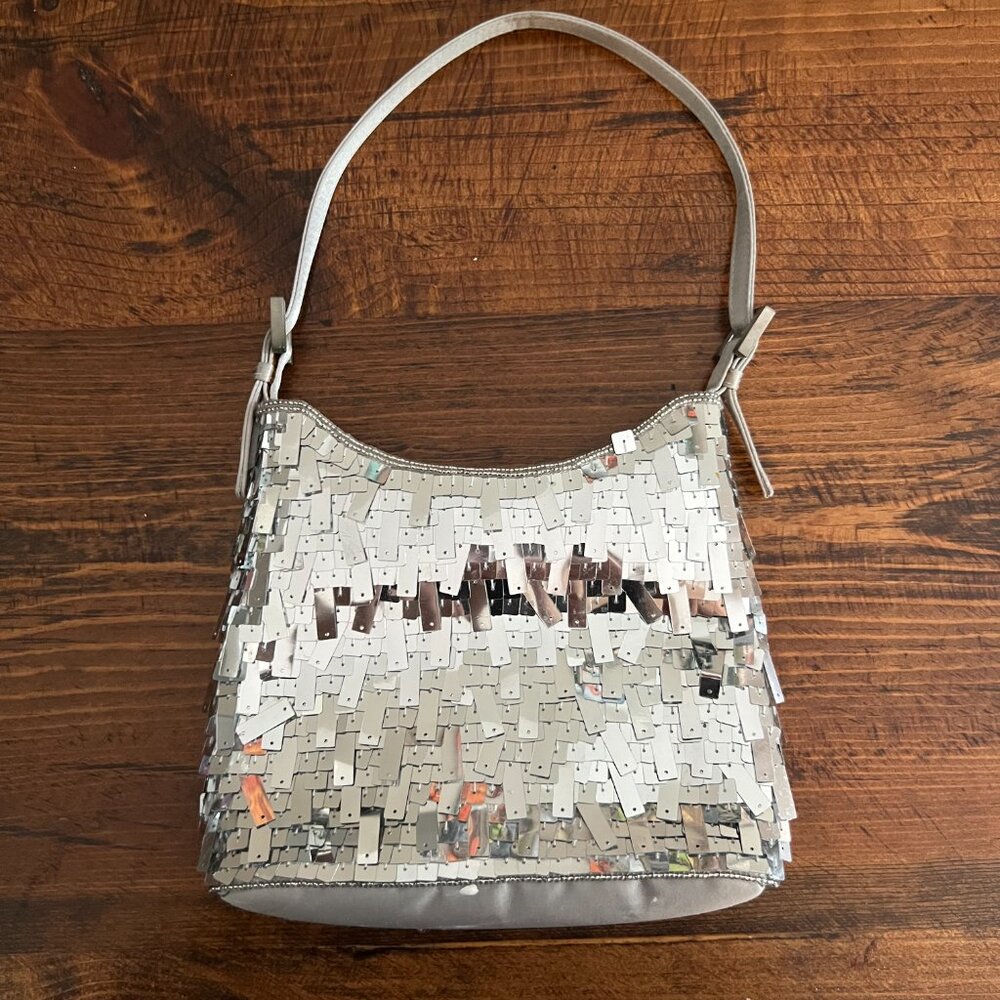 Silver Sequin Crossbody Bag - Picture 5 of 5